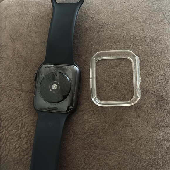 Apple Black Smartwatch with Clear Protective Case - Picture 1 of 5